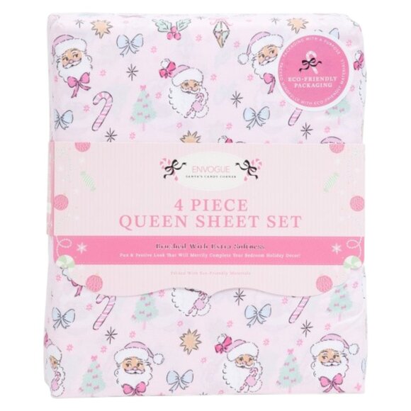 ENVOGUE Coquette Santa Sheet Set - Picture 1 of 2